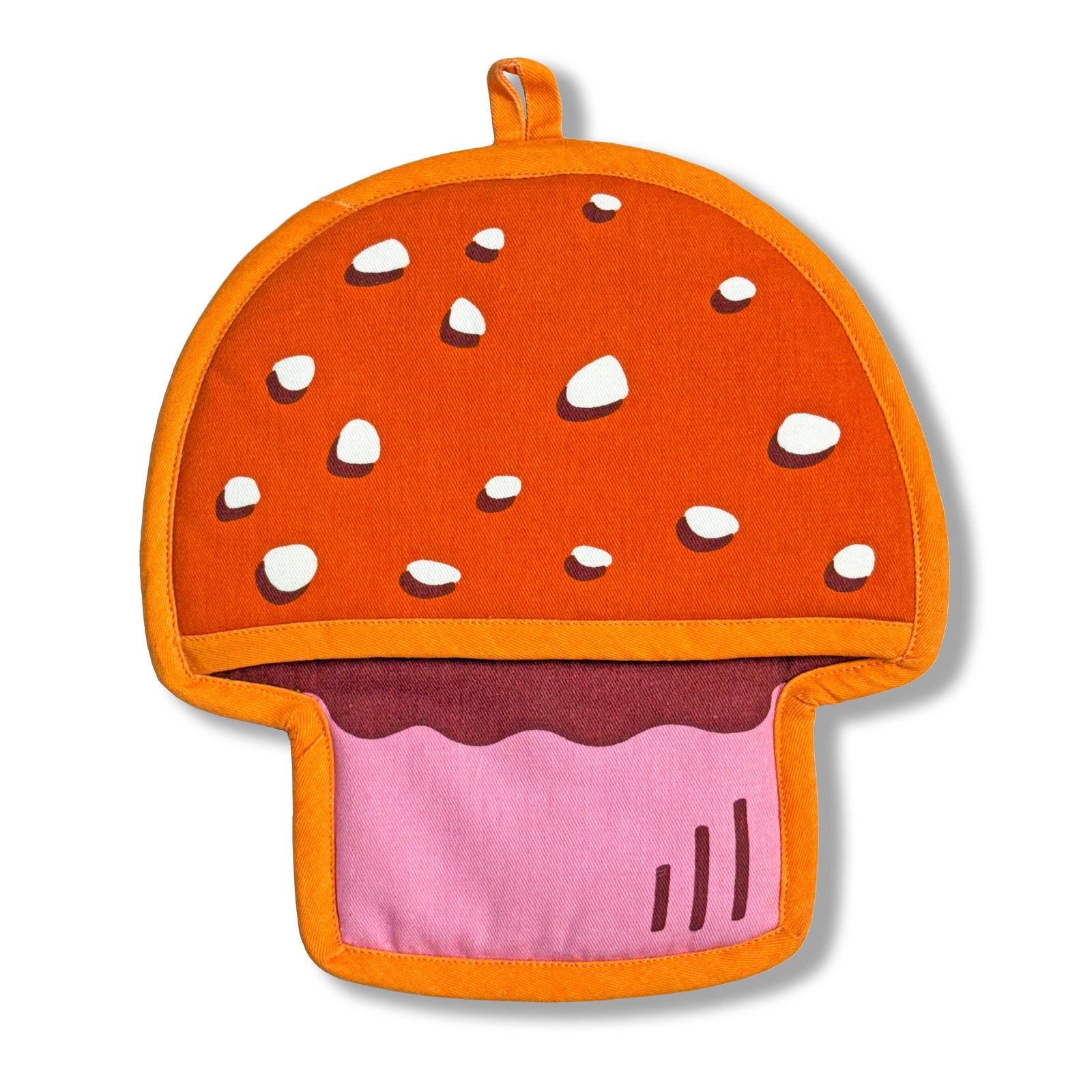 Pot Holder w/ Pocket - Mushroom