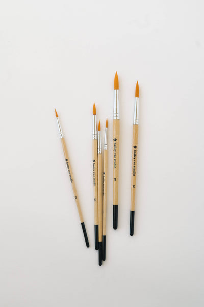 Round Tip Watercolor Brush Set - 6 piece