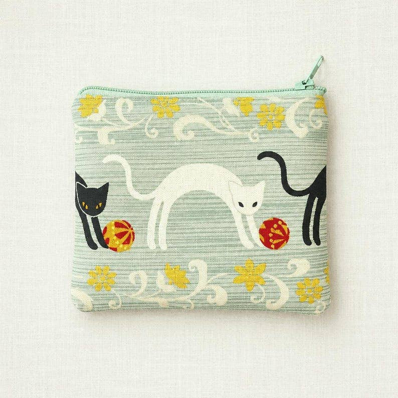Pouch - Cat On Mint - Small