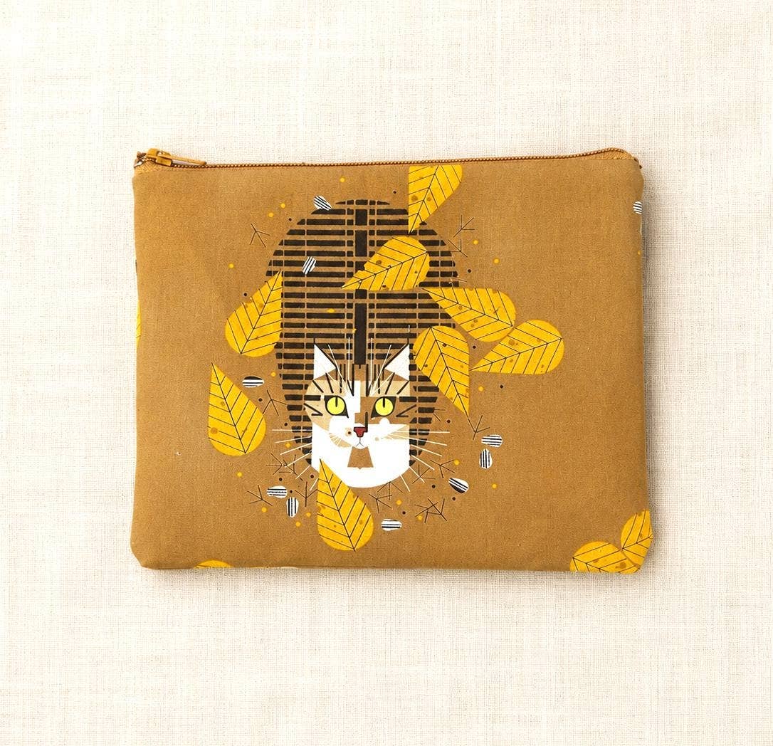 Pouch - Cat With Leaves
