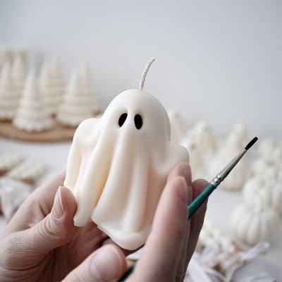 Ghost Candles, Halloween Spooky Candle, Autumn Decor