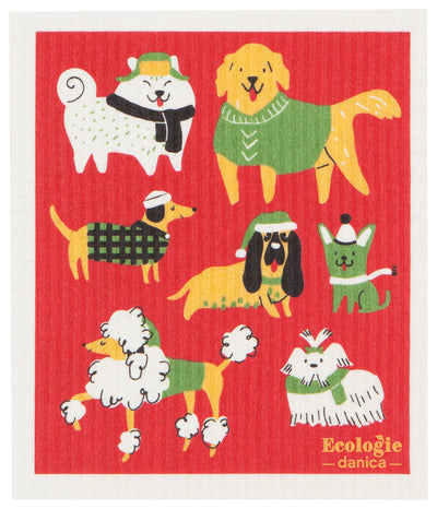 Swedish Sponge Reusable Dishcloth Yule Dogs