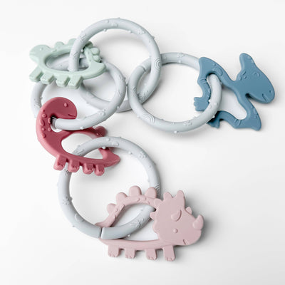 Silicone Teether - Dino Rings