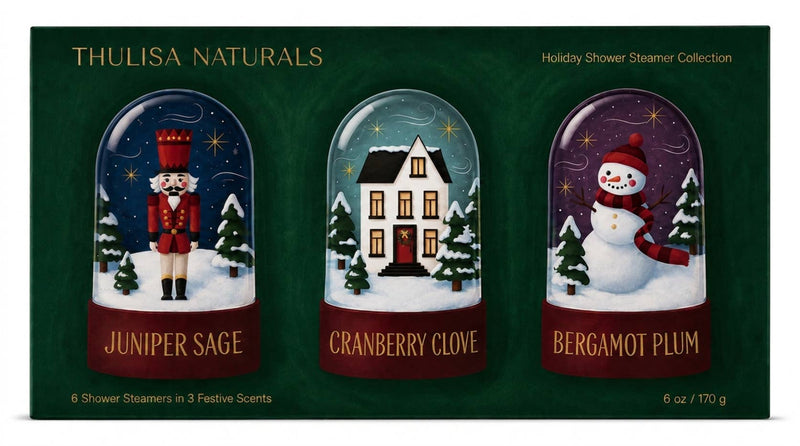 Holiday Shower Steamer Snow Globe Gift Set