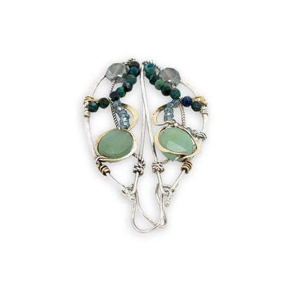 Earrings - Jade and Turquoise Dragonfly