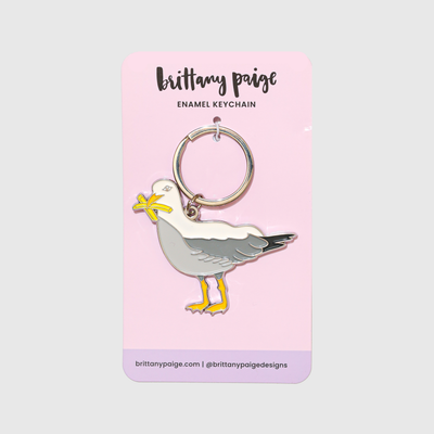Keychain Bag Charm - Seagull With Fries