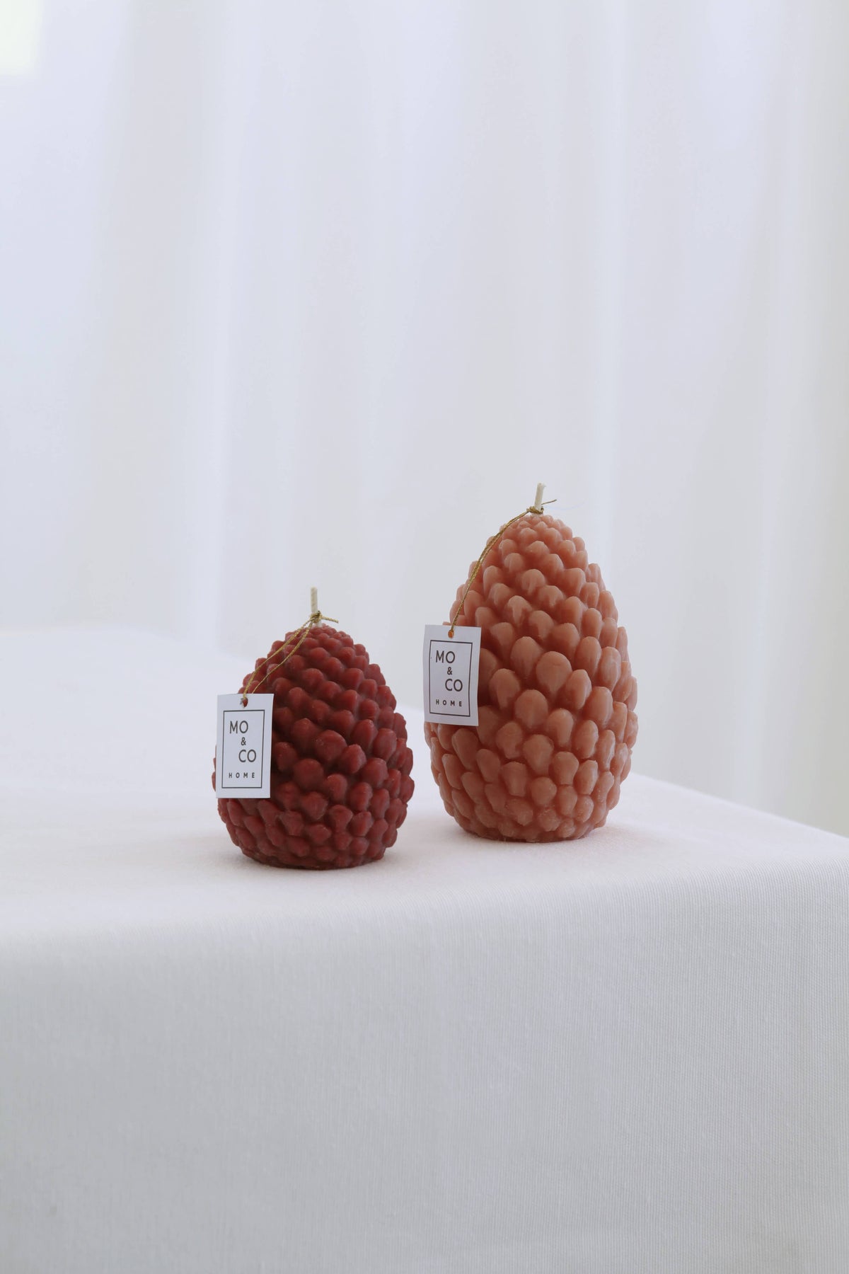 Sculpted Beeswax Pine Cones