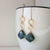 Earrings - Labradorite Shield