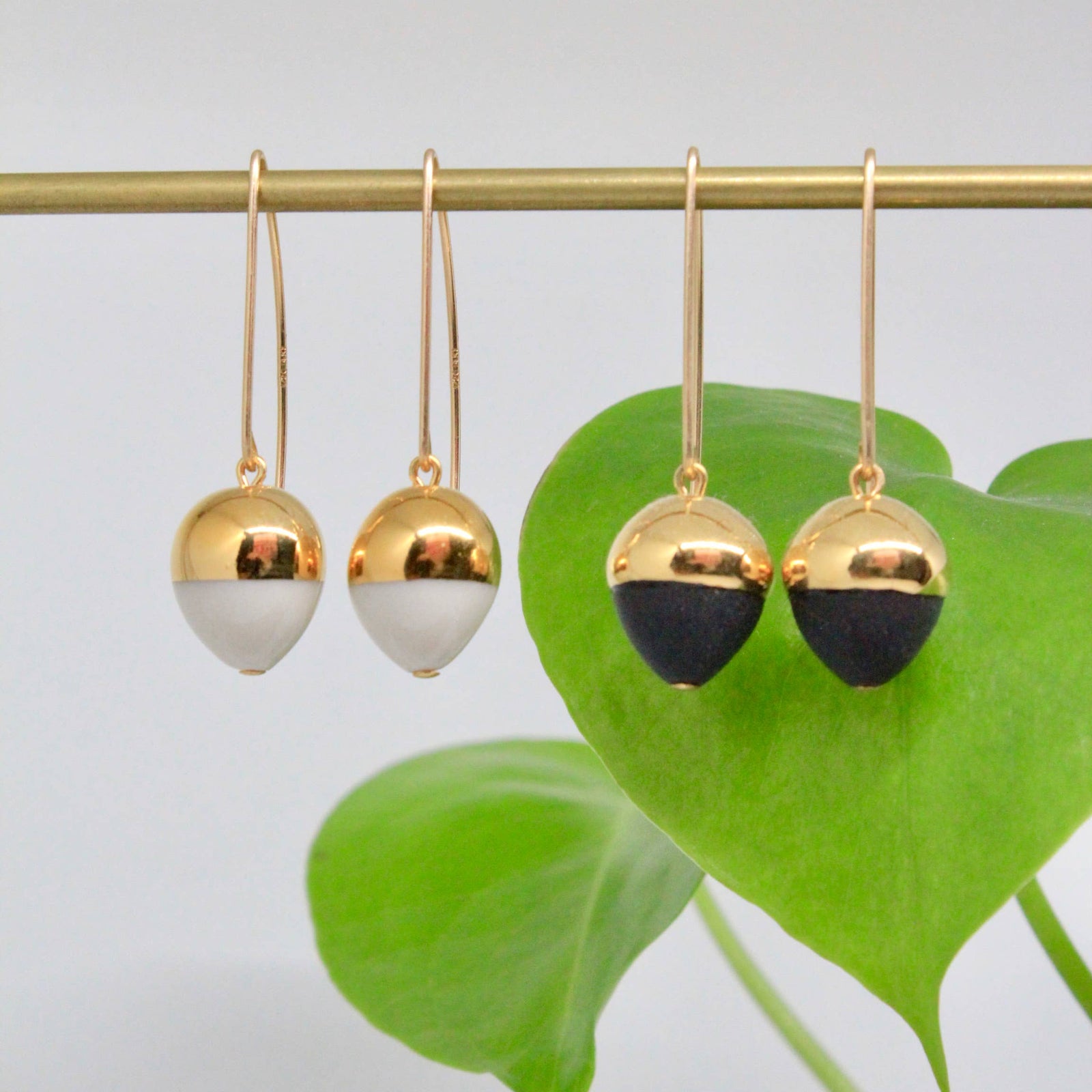 Earrings - Gold Dipped Acorn