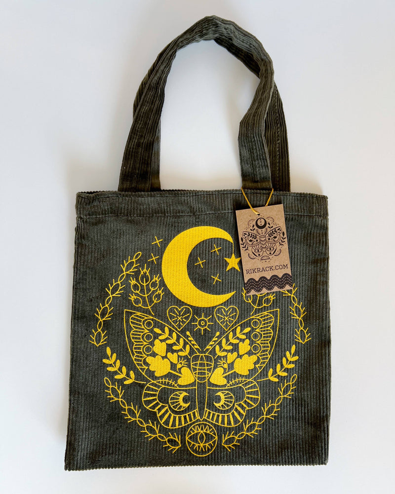 Corduroy Tote Bag - Lunar Moth