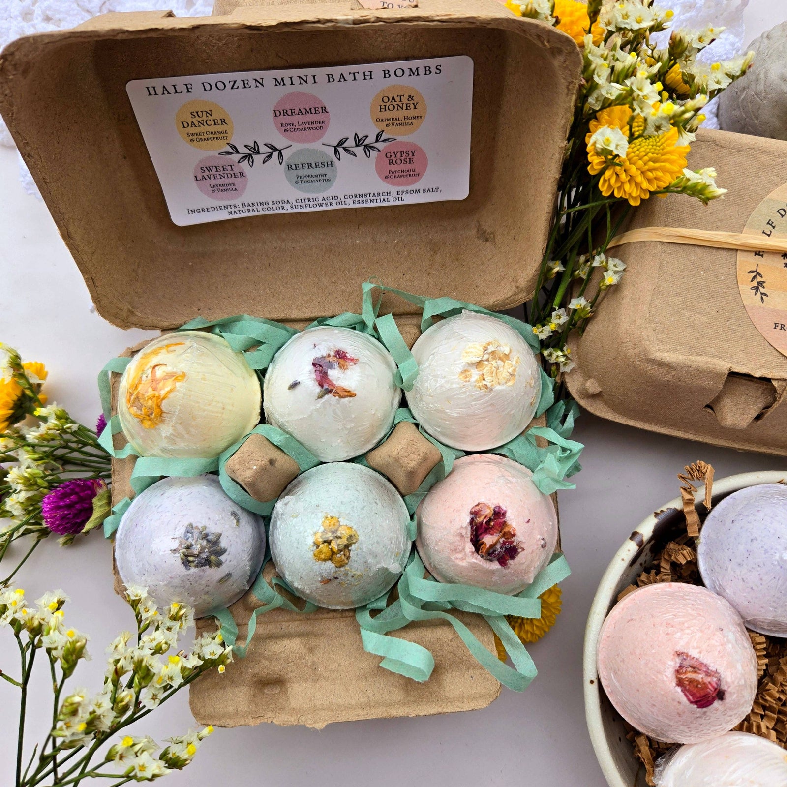 Gift Box - Mini Bath Bombs - Half Dozen