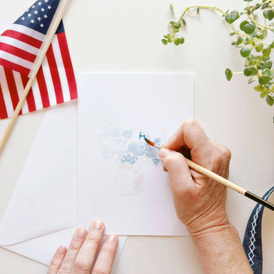 Paintable Notecard - Americana