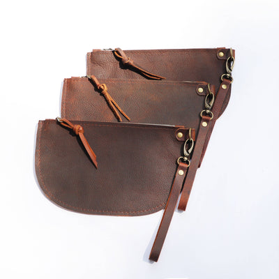 Cowhide Wristlet - Half Moon