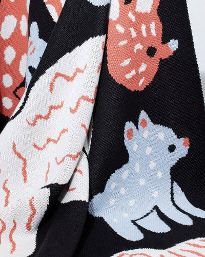 Bow Wow - Knit Baby & Kid's Blanket - Cotton - Made in US: Red Clay in Organic Cotton