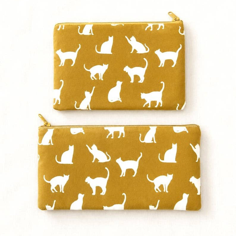 Pouch - Cats - Gold