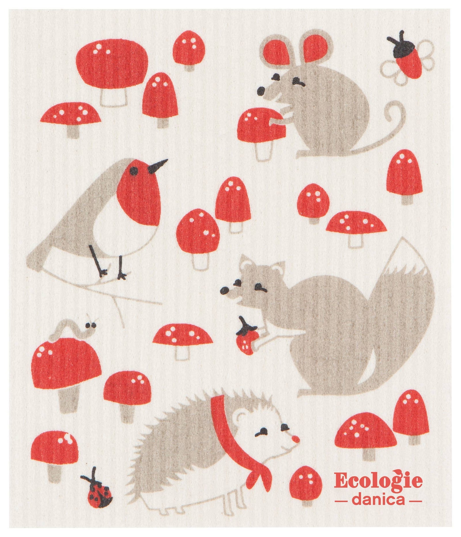 Swedish Dishcloth - Toadstool Time