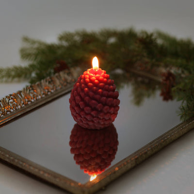 Sculpted Beeswax Pine Cones
