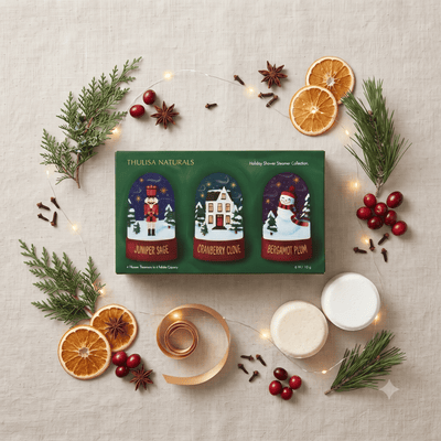 Holiday Shower Steamer Snow Globe Gift Set