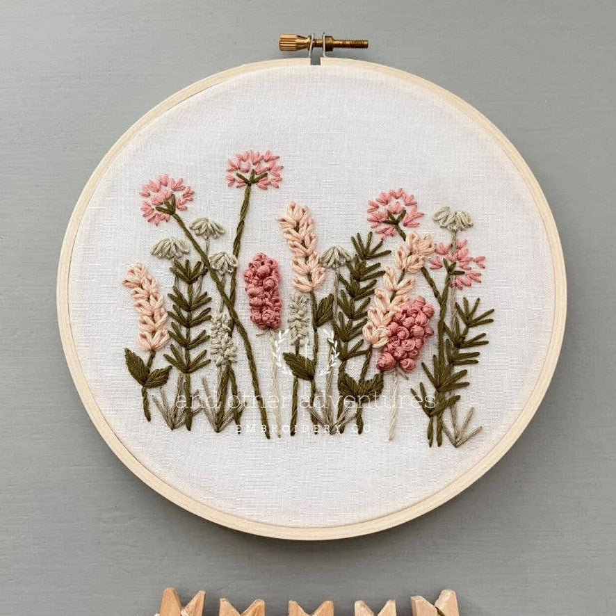 Embroidery Kit - Meadow in Blush & Olive