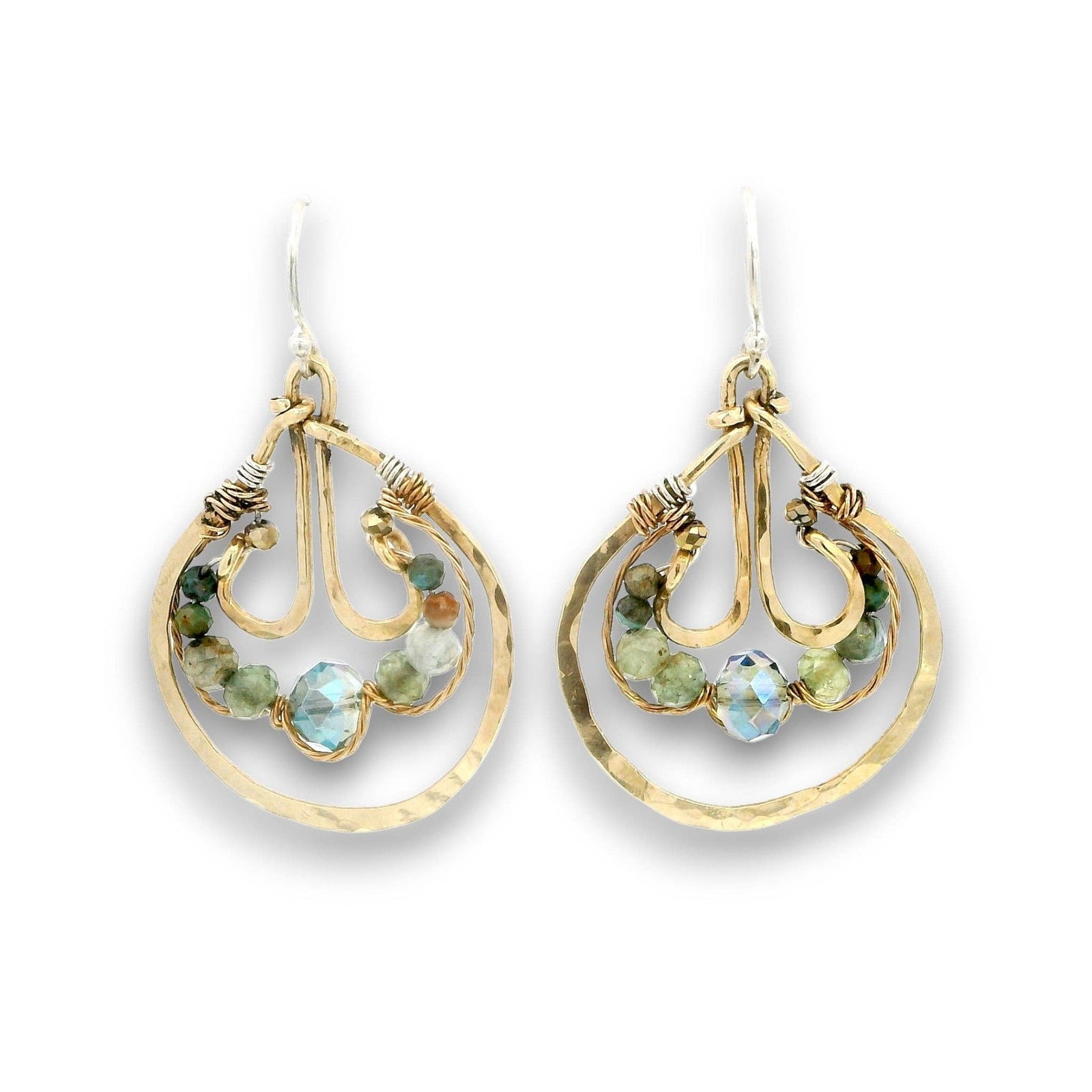 Earrings - Green Kyanite Pear