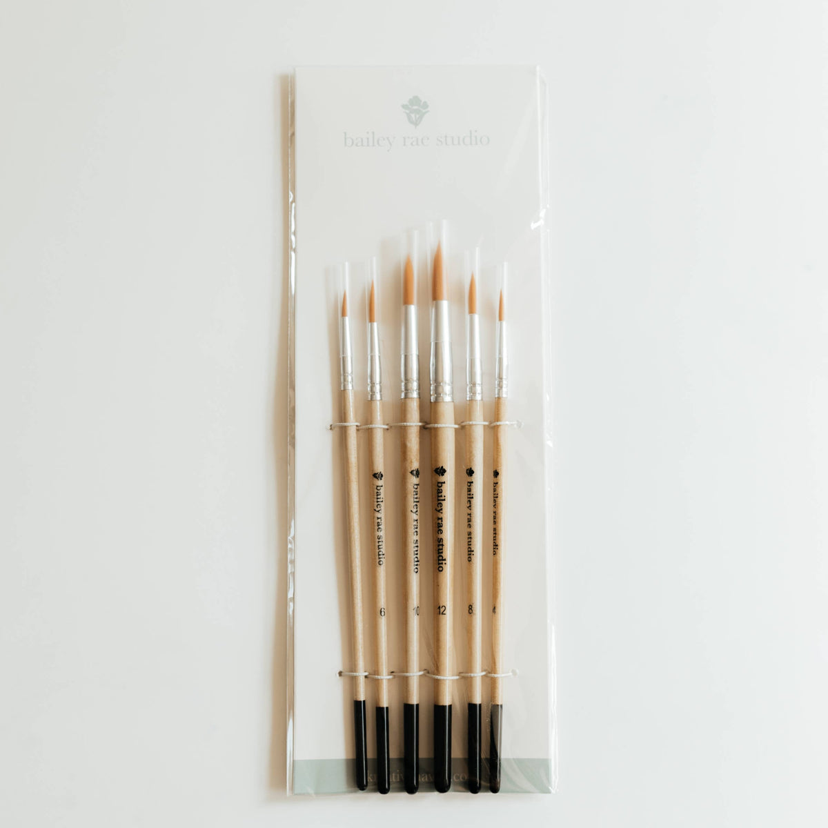 Round Tip Watercolor Brush Set - 6 piece
