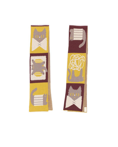 Pasta Cat Mini Scarf: Linguini in Egyptian Cotton