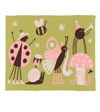 Bug Band - Knit Baby & Kid's Blanket - Cotton - Made in USA: Summer in Egyptian Cotton