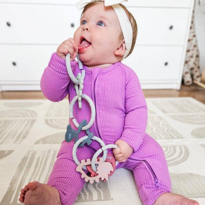 Silicone Teether - Dino Rings