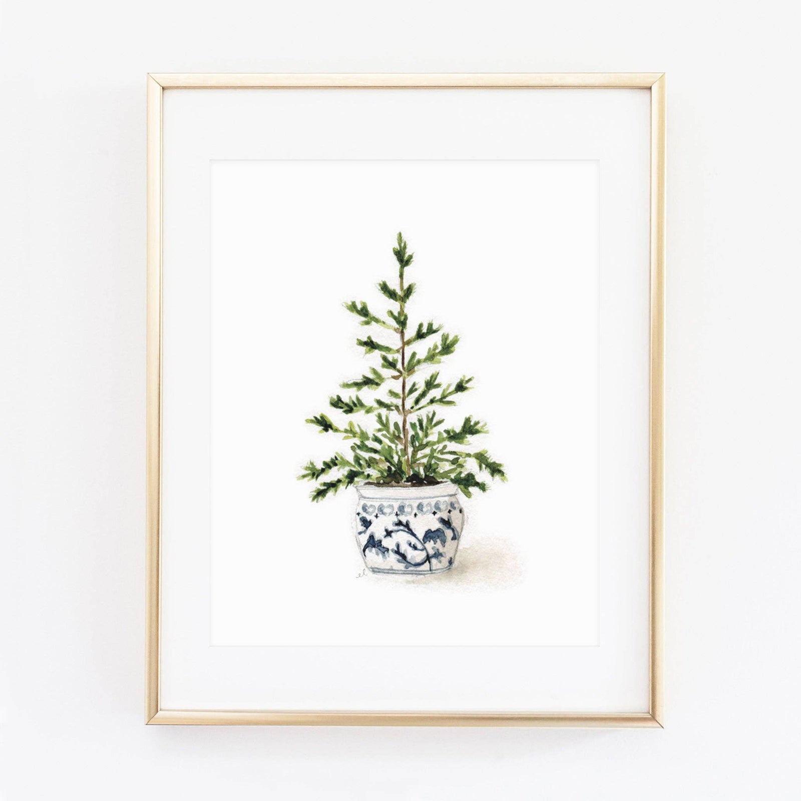 Print - Blue Potted Tree