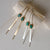 Earrings - Turquoise Cabochon Threader