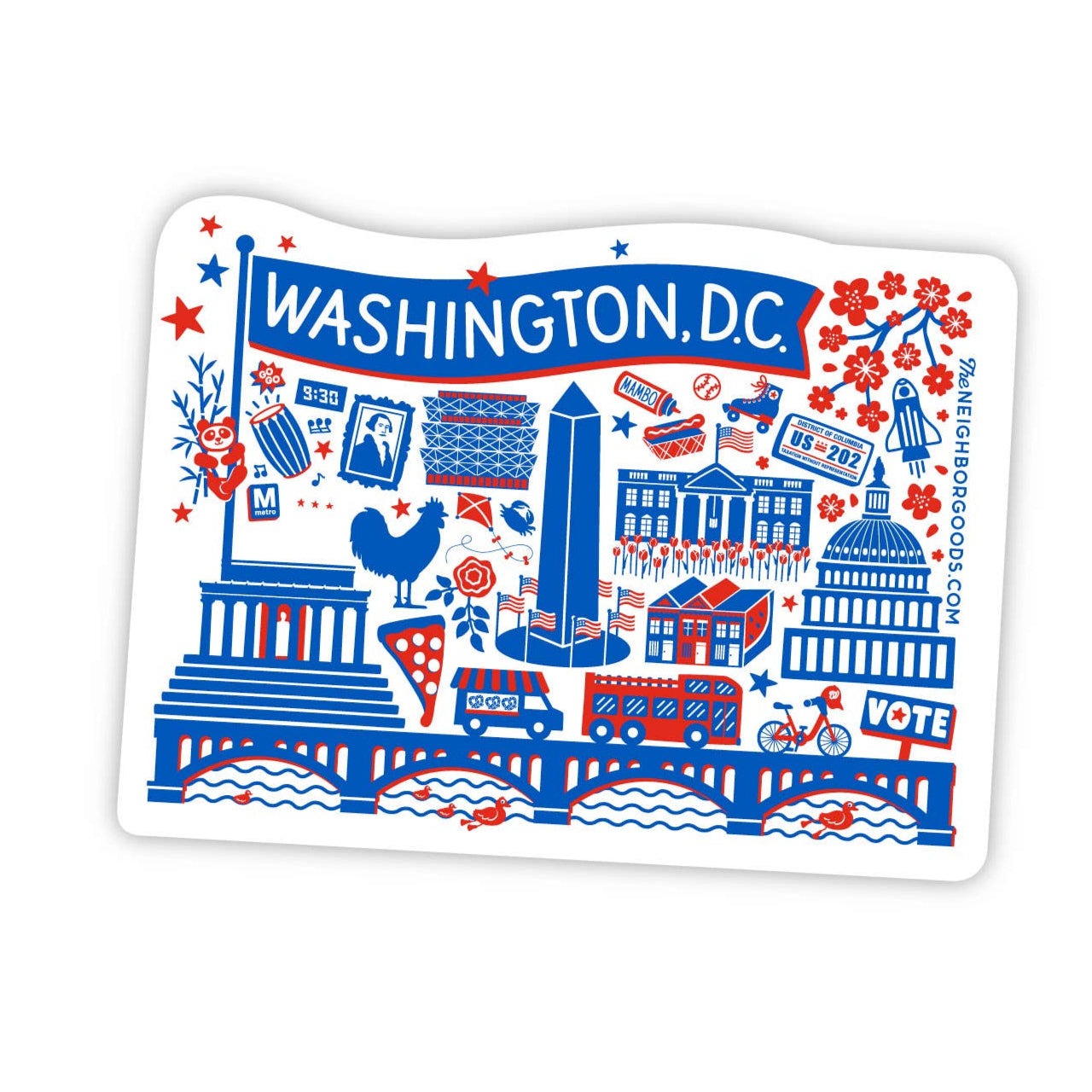 Sticker - Washington DC Landmarks