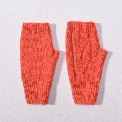 Wool Cable Knit Hat / Fingerless Gloves *Sold separately: Hat / Mustard
