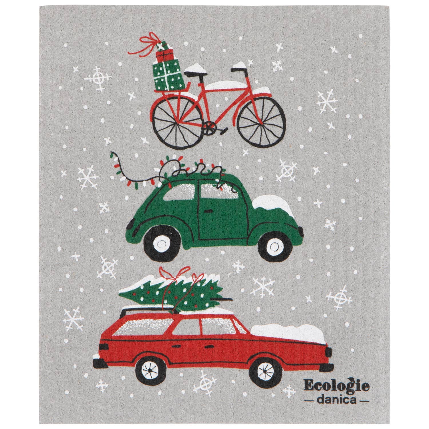 Swedish Dishcloth - Holiday Traffic