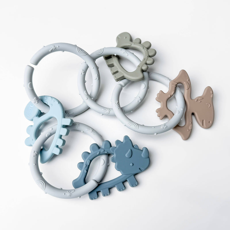 Silicone Teether - Dino Rings