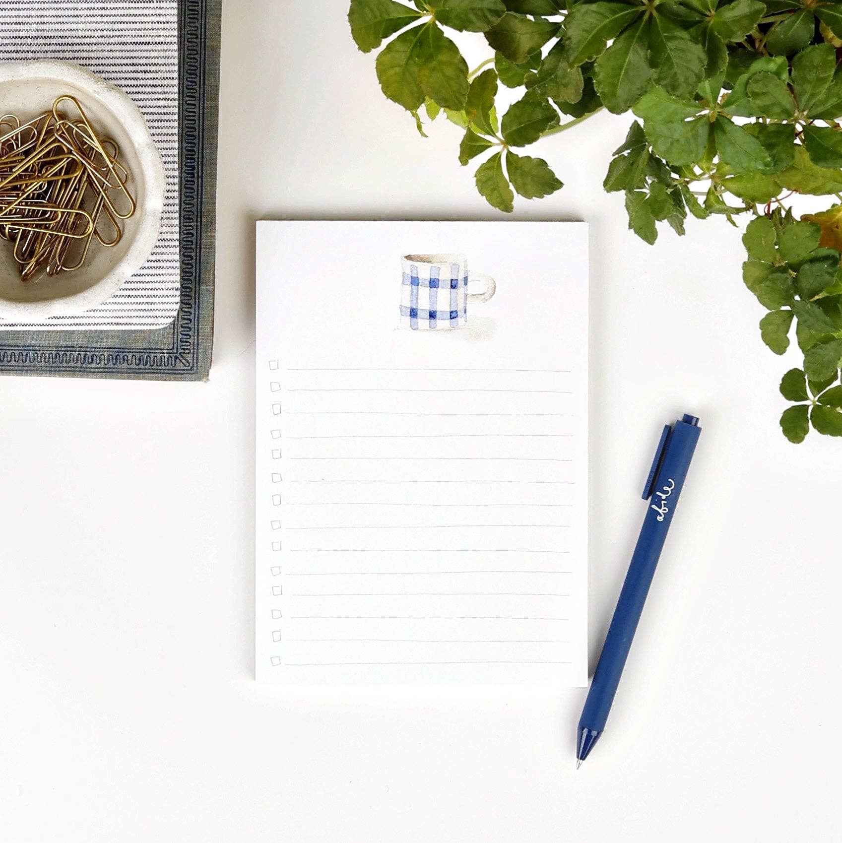 Checklist Notepad - Gingham Mug