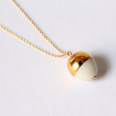 Necklace - Gold Dipped Acorn