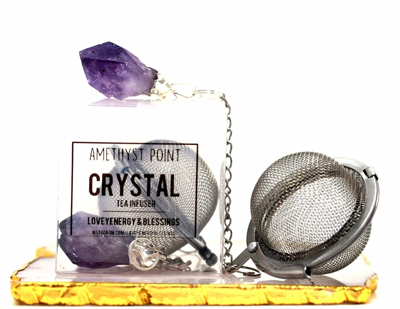 Tea Infuser - Amethyst Crystal