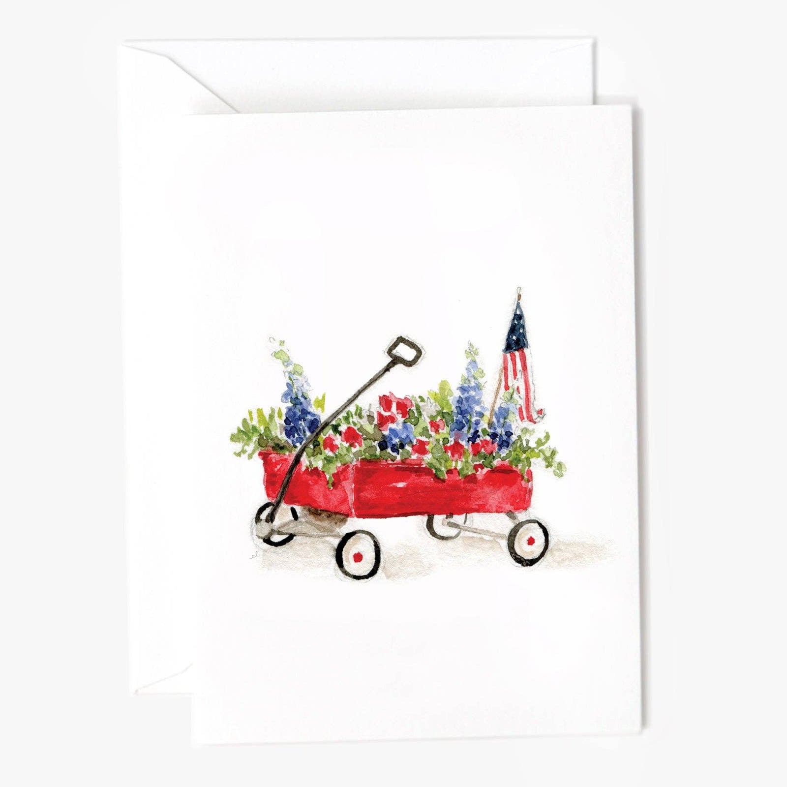 Mini Notecard - Red Wagon