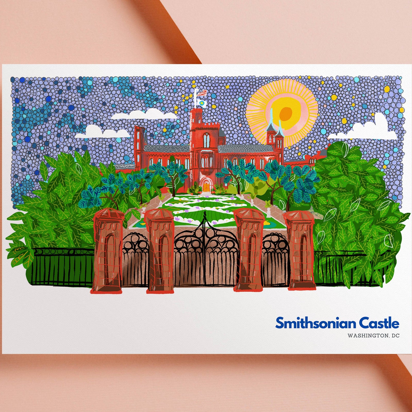 Postcard - Smithsonian Castle