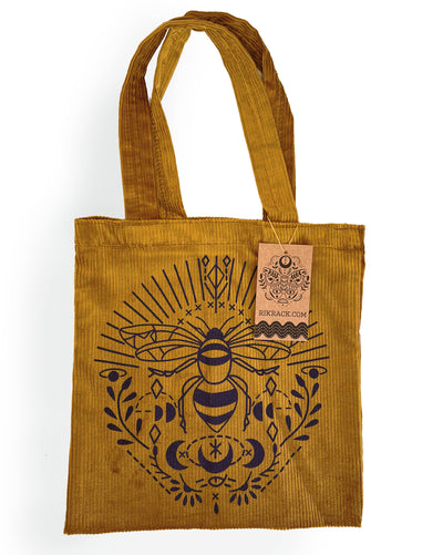 Corduroy Tote Bag - Bee