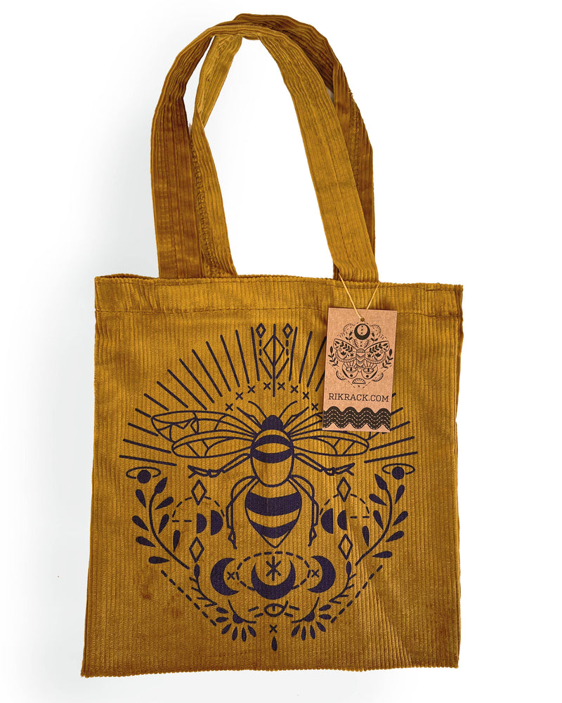 Corduroy Tote Bag - Bee