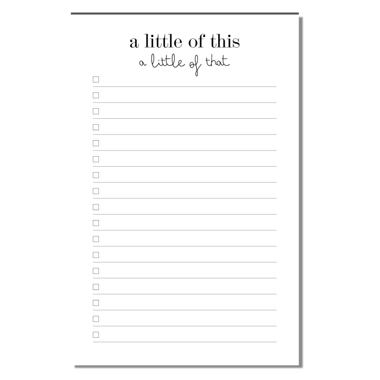 Notepad - A Little Of This