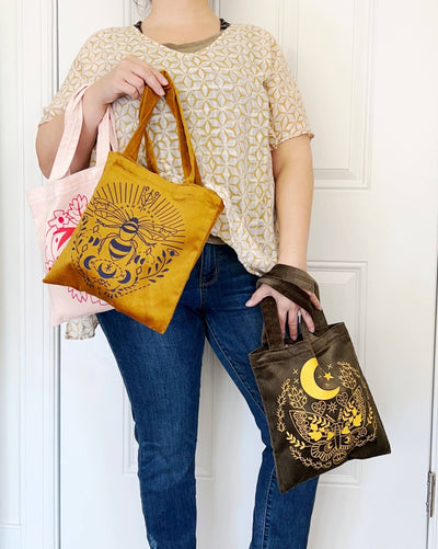Corduroy Tote Bag - Lunar Moth
