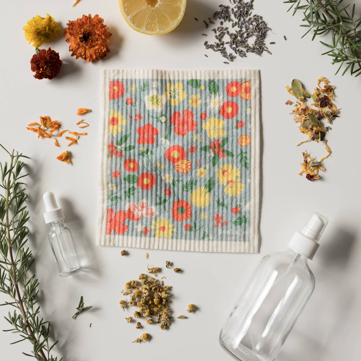 Swedish Dishcloth - Flowers Of The Month