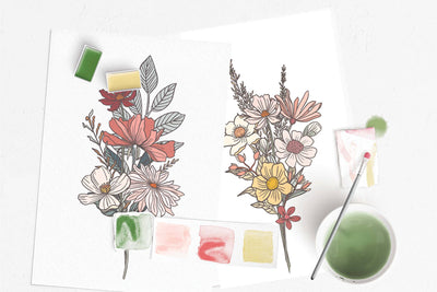 Watercolor Painting Kit - Wildflower Meadow