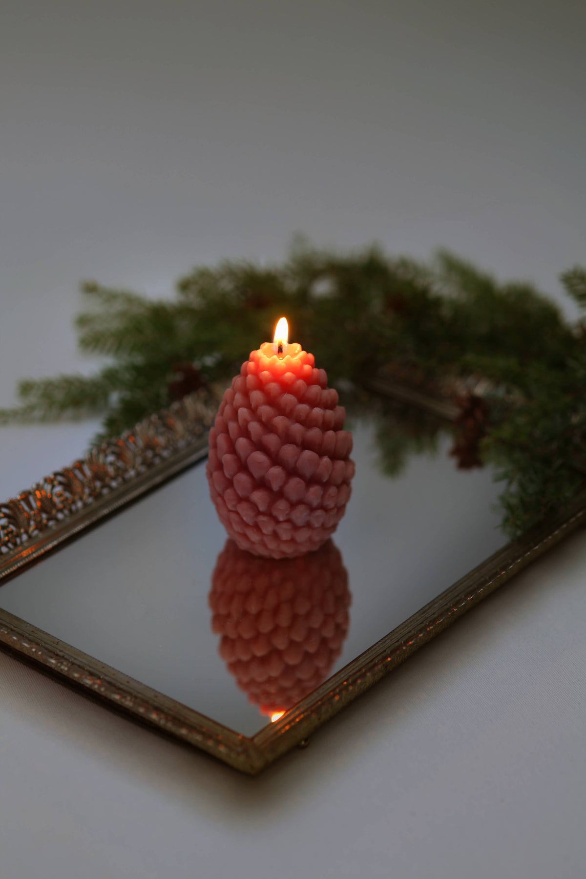 Sculpted Beeswax Pine Cones