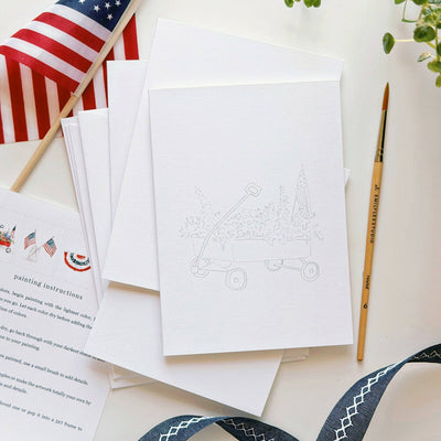Paintable Notecard - Americana
