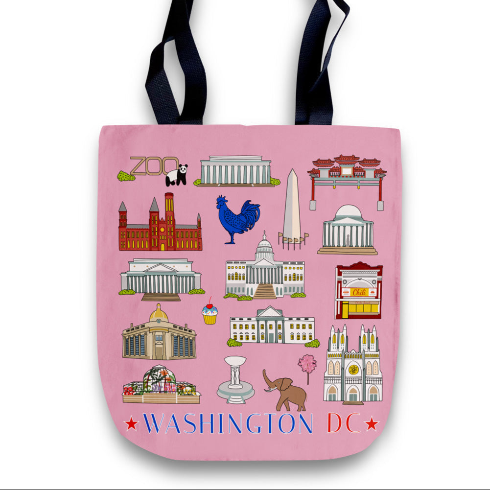 Tote Bag - All Things DC - Pink