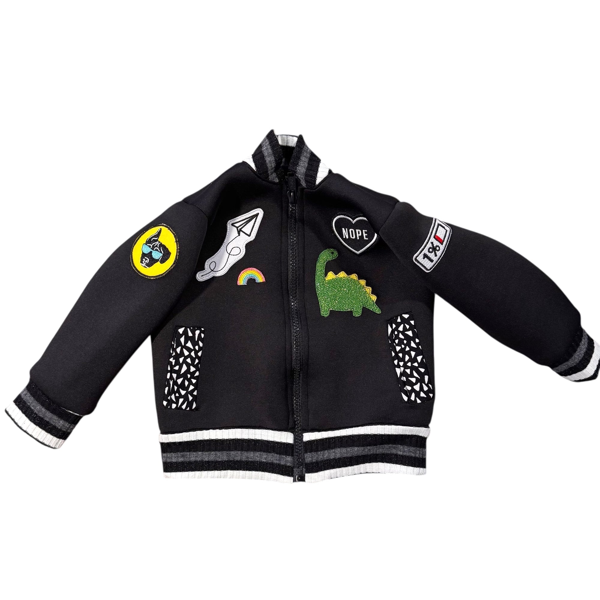 Kids Neoprene Bomber - Black