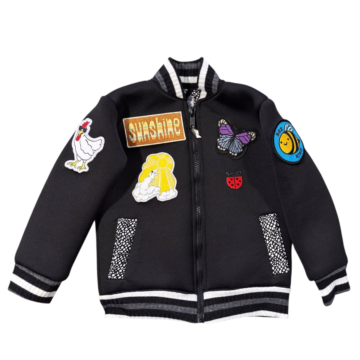 Kids Neoprene Bomber - Black